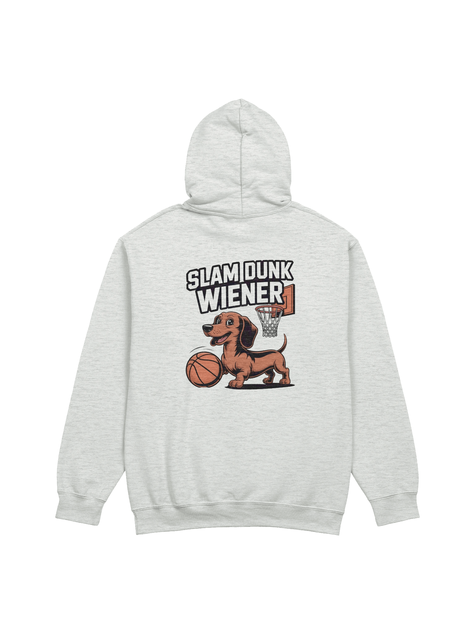 Slam Dunk Wiener Hoodie – Funny Basketball Dachshund Gift for Sports Fans product image (3)