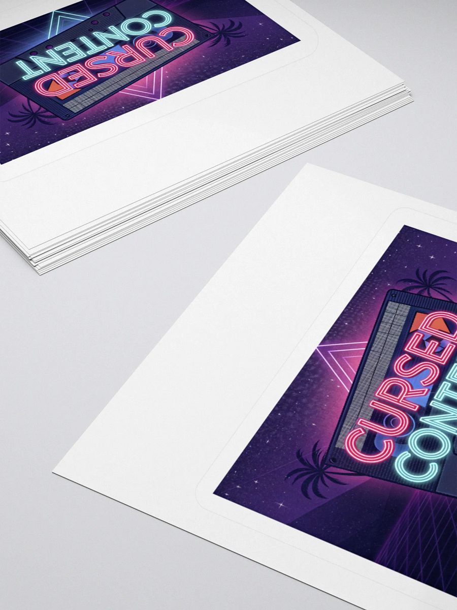 Cursed Content Retro Horror Cassette Sticker: Variant #1 product image (4)