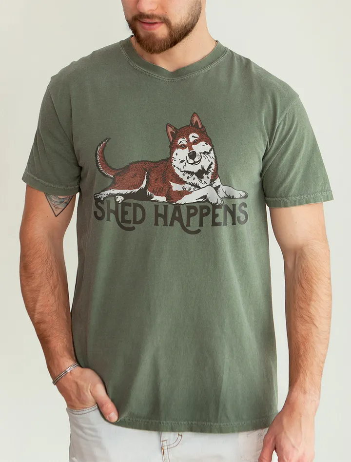 Shed Happens T-Shirt of a Siberian Husky (Red) | Funny T-Shirt for Siberian Husky Paw-rents product image (21)