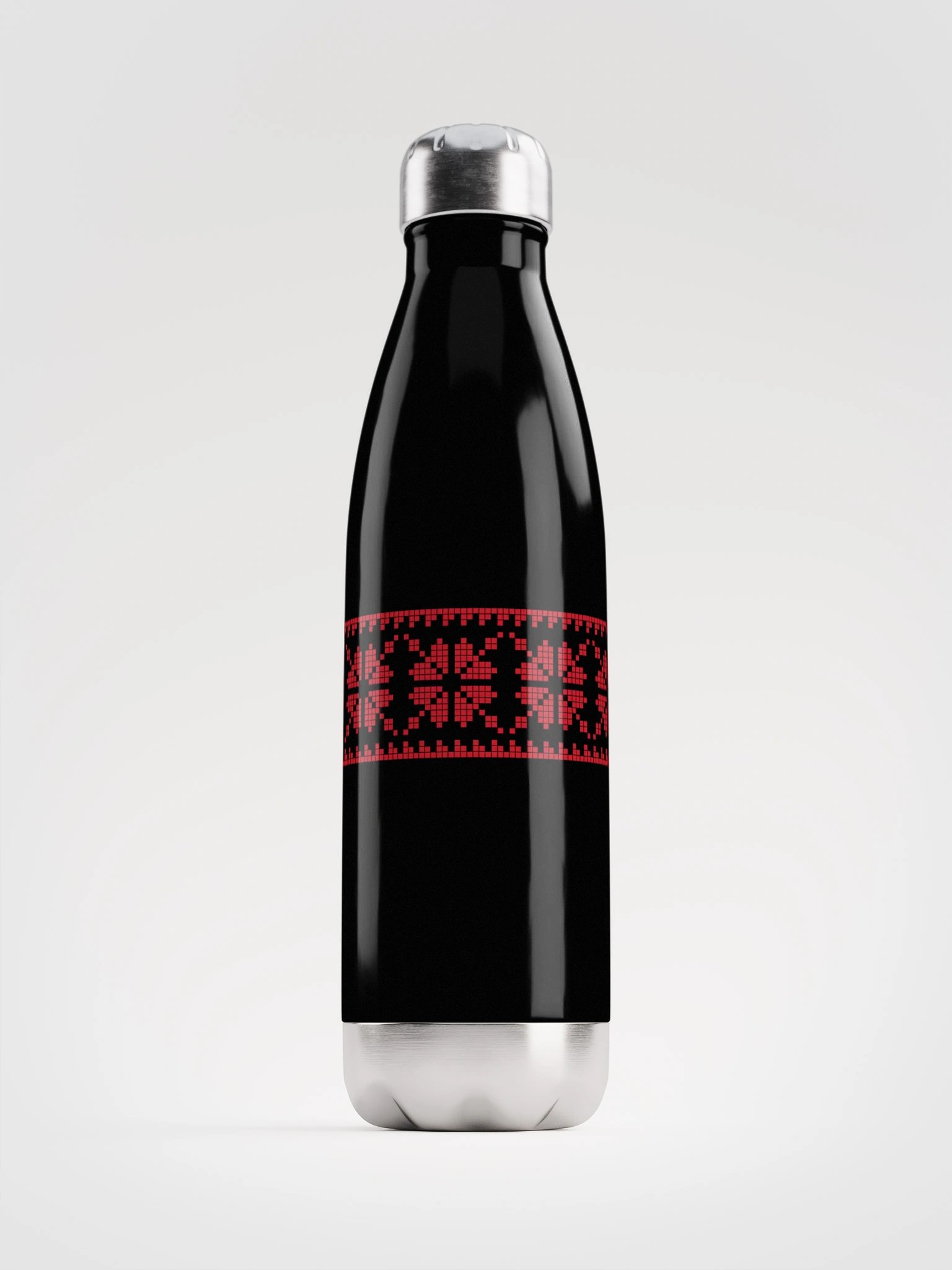 Red Tatreez Stainless Steel Water Bottle product image (1)