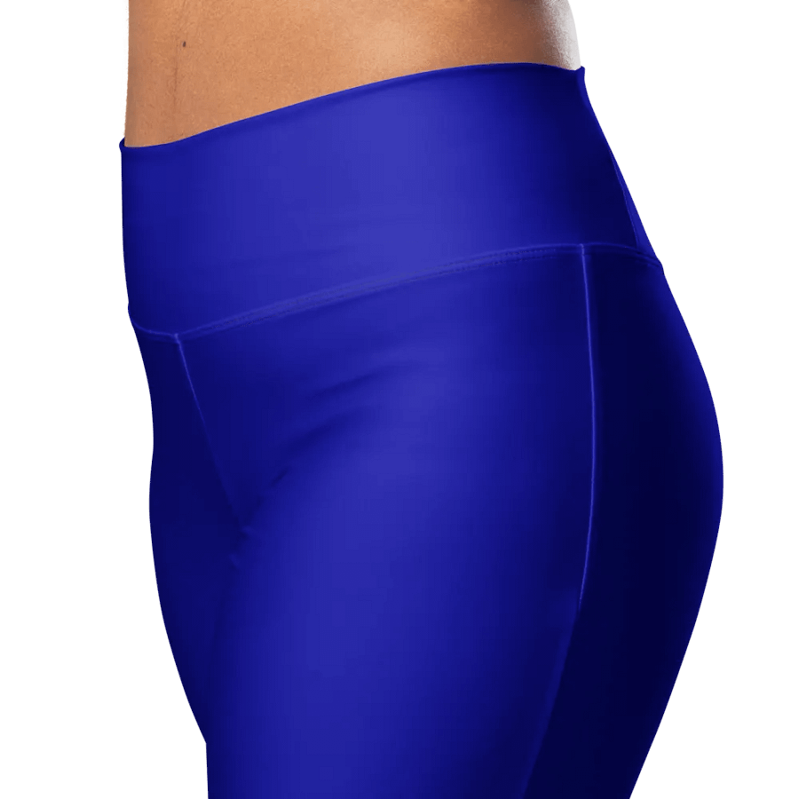 Plain Color Navy Blue Flare Leggings product image (5)