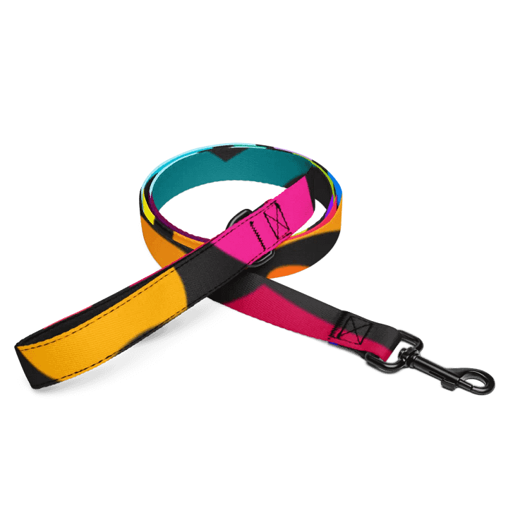 Vibrant Stripes Custom Pet Leash - Wave at Sunset product image (1)