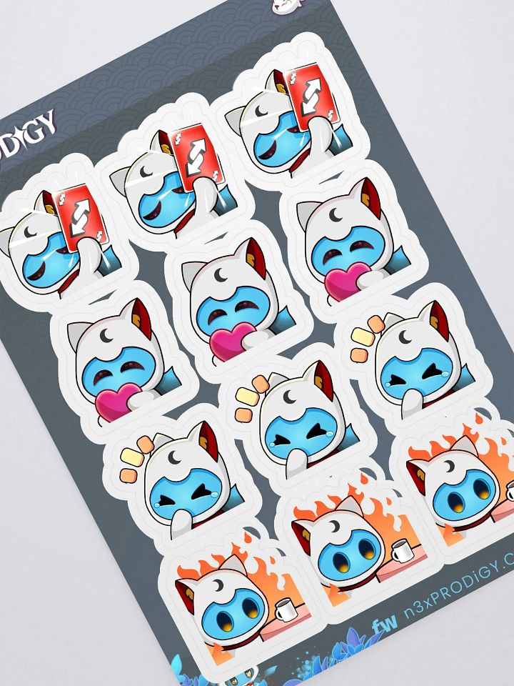 n3x Emotes #01 Sticker Sheet product image (1)