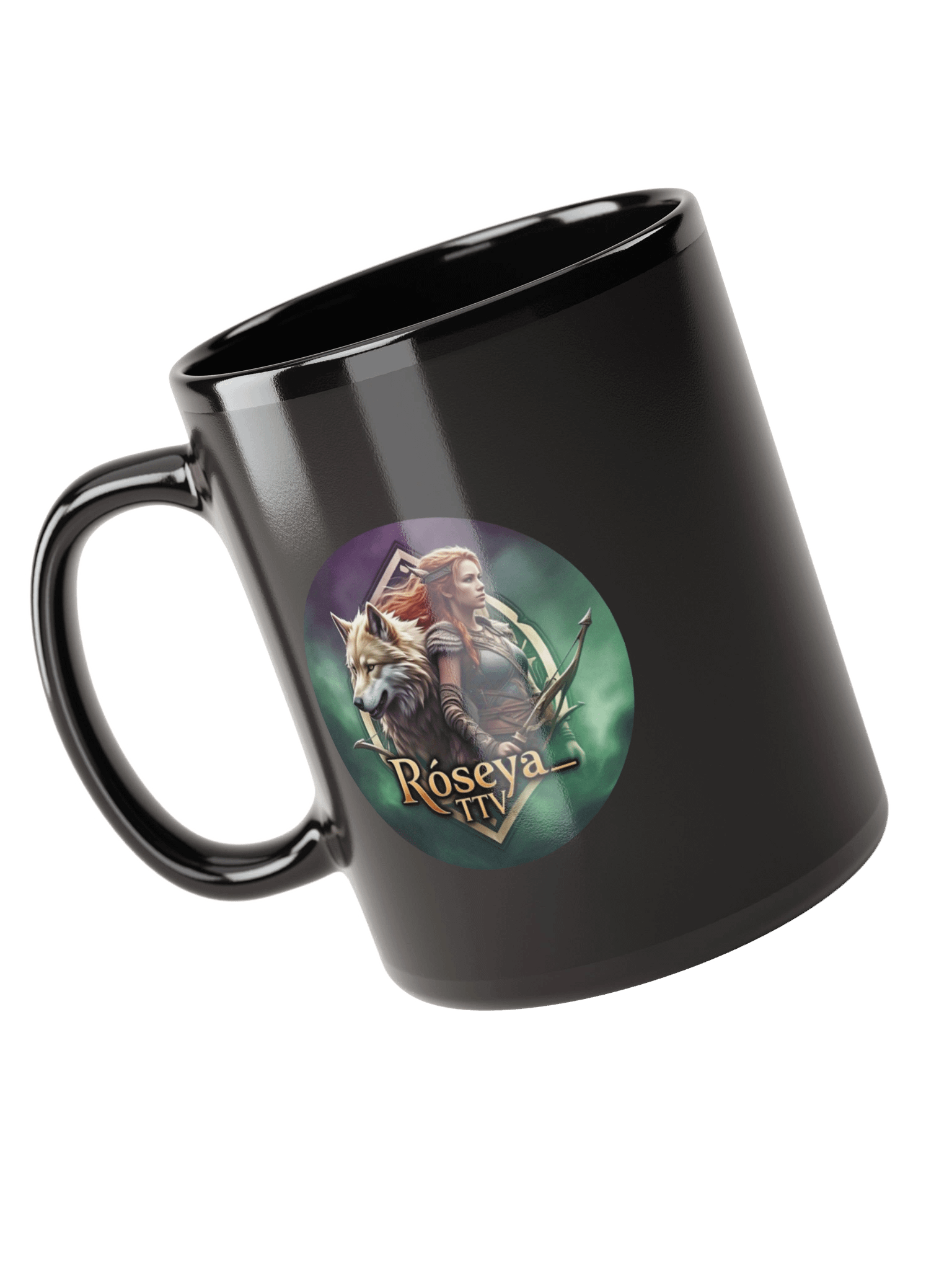 Mystical Warrior Black Glossy Mug product image (5)