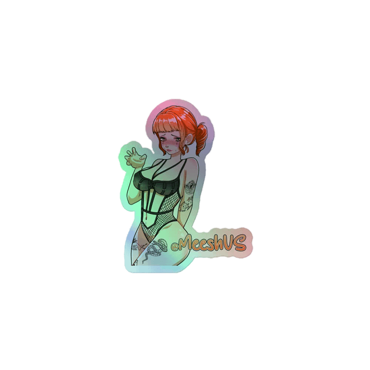 HOLO MeeshVS Clown Girl Sticker (Orange Hair) product image (1)