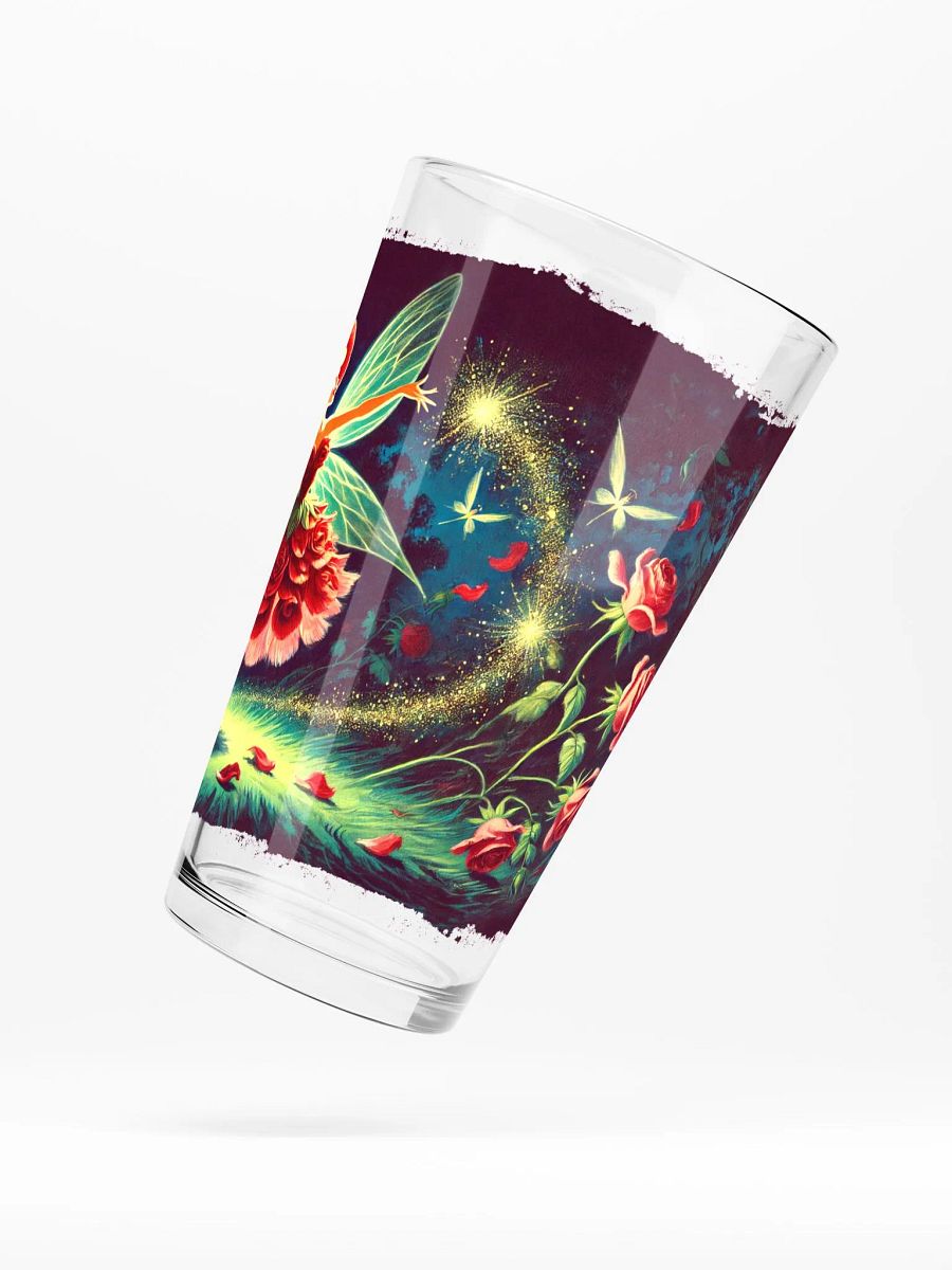 Enchanted Red Rose Fairy 16 oz Glass - Fairytale Glassware product image (5)