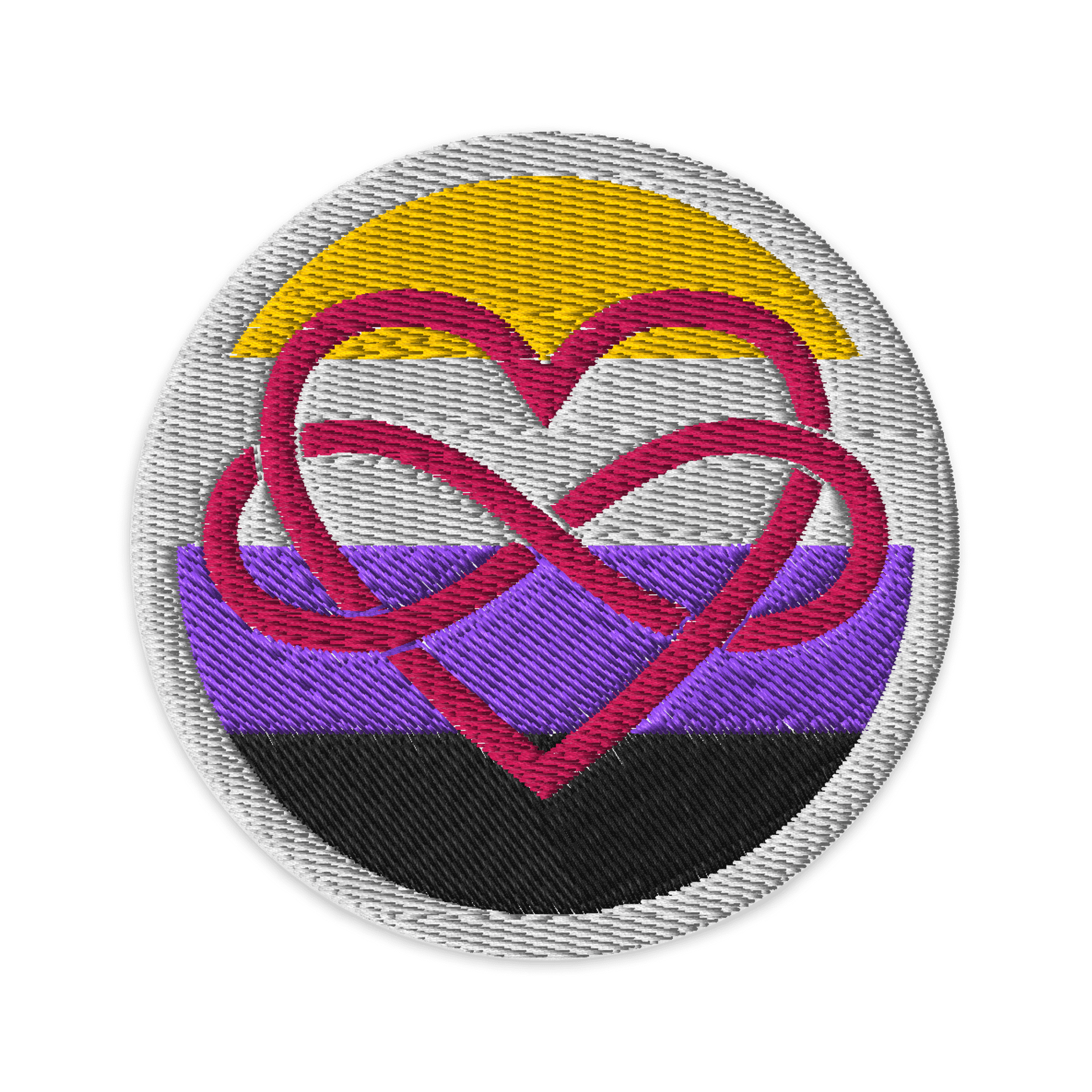 Non-binary Poly Infinity Heart Patch - Circle product image (1)