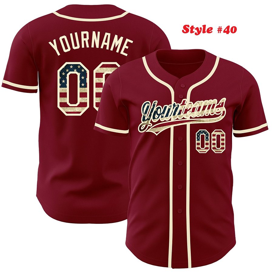 Authentic Baseball Jersey, Custom Baseball Jersey, Personalized Sport Jersey, Colorful, Flowers, Number, Special Logo Custom product image (8)