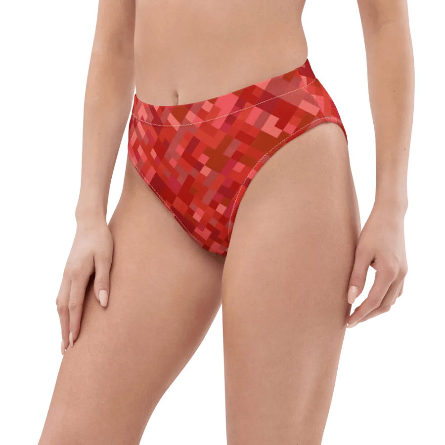 Colorful Mosaic Pattern Design High Waisted Bikini Bottom - v4 product image (7)