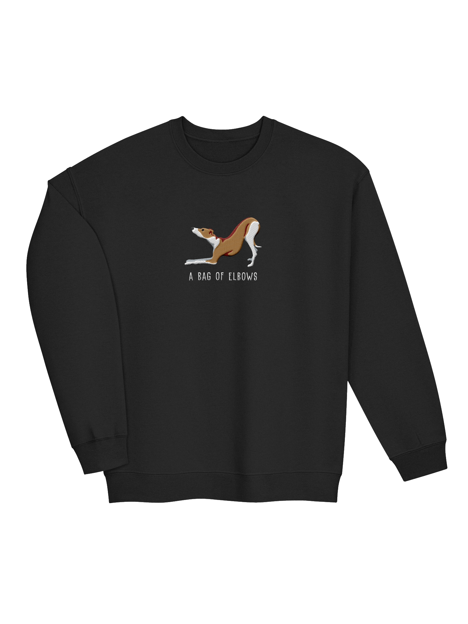 A Bag of Elbows Sweatshirt (Embroidered) of an Italian Greyhound(Tan & White) product image (18)