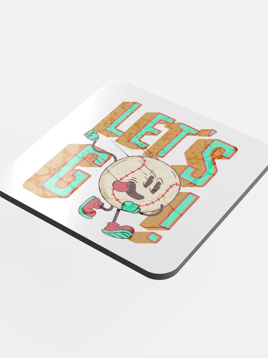 Lets Go Baseball Mascot Energetic Fun Coaster product image (4)