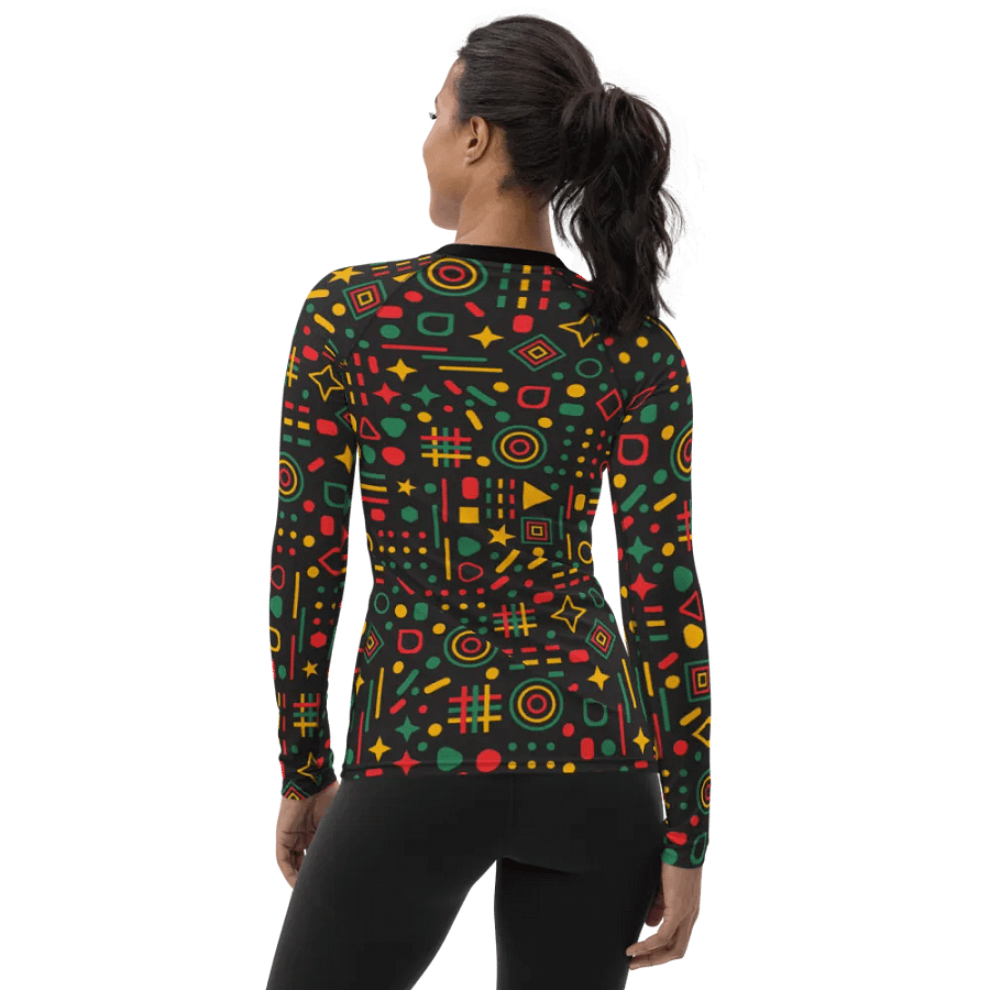 Bold Heritage: Black History Month All-Over Print Women's Rash Guard product image (2)