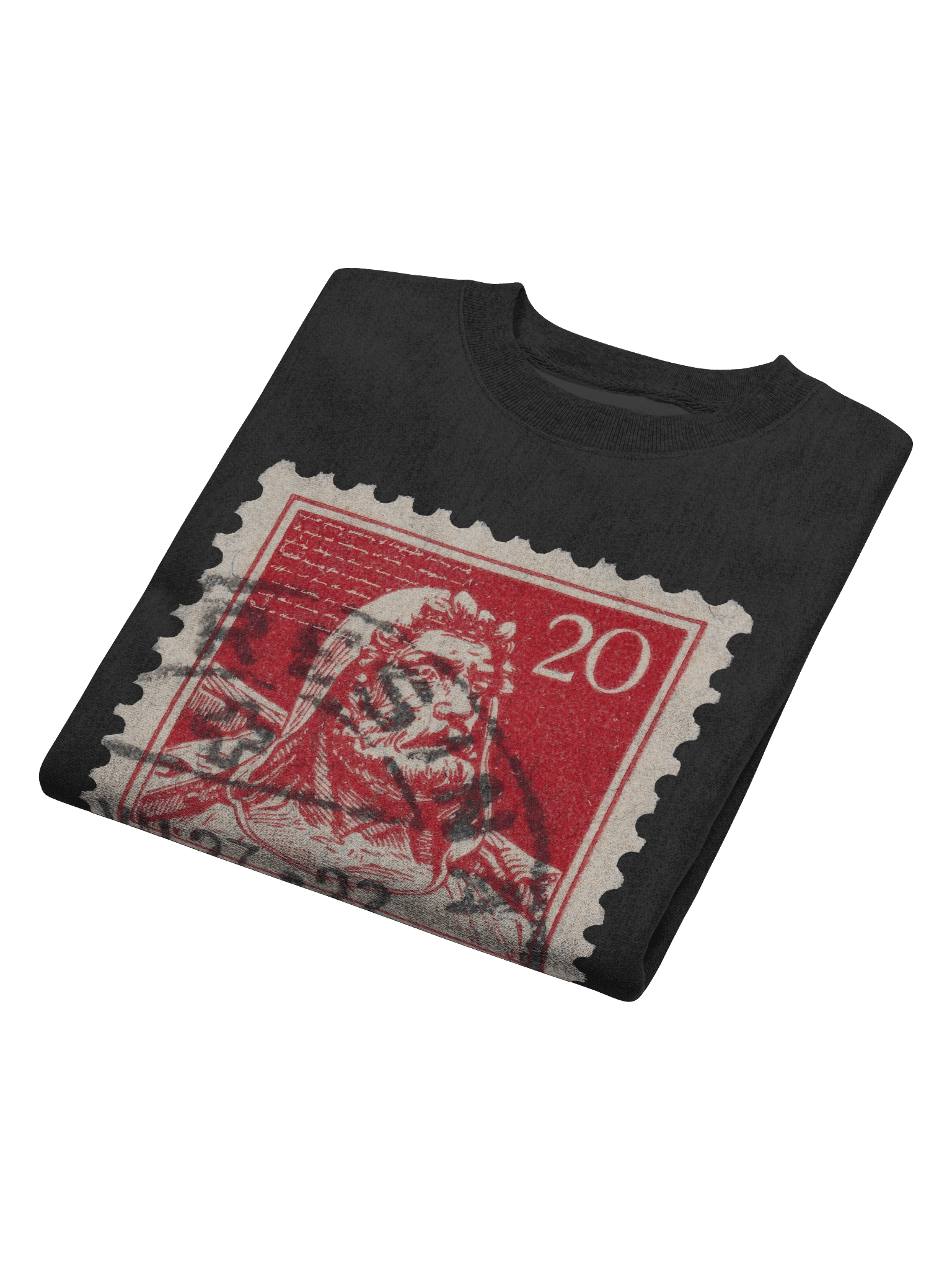Vintage Figure Postage Stamp Crew Neck product image (4)