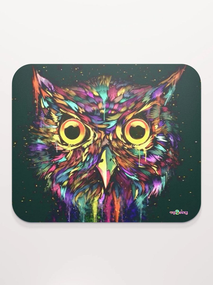 Drippy Owl Classic Mouse Pad (Black) product image (1)
