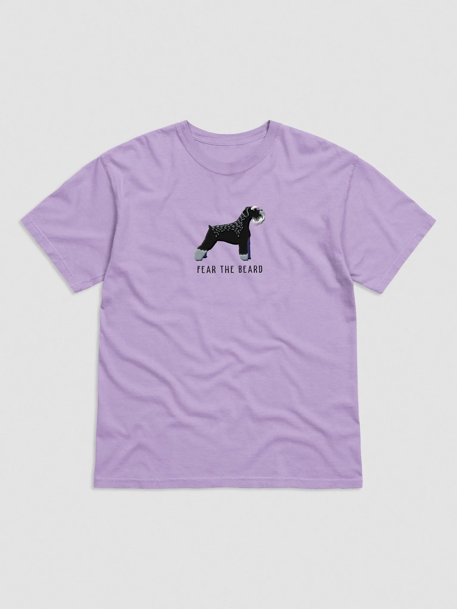 Fear the Beard T-Shirt(Embroidered) of a Schnauzer(Black) product image (4)