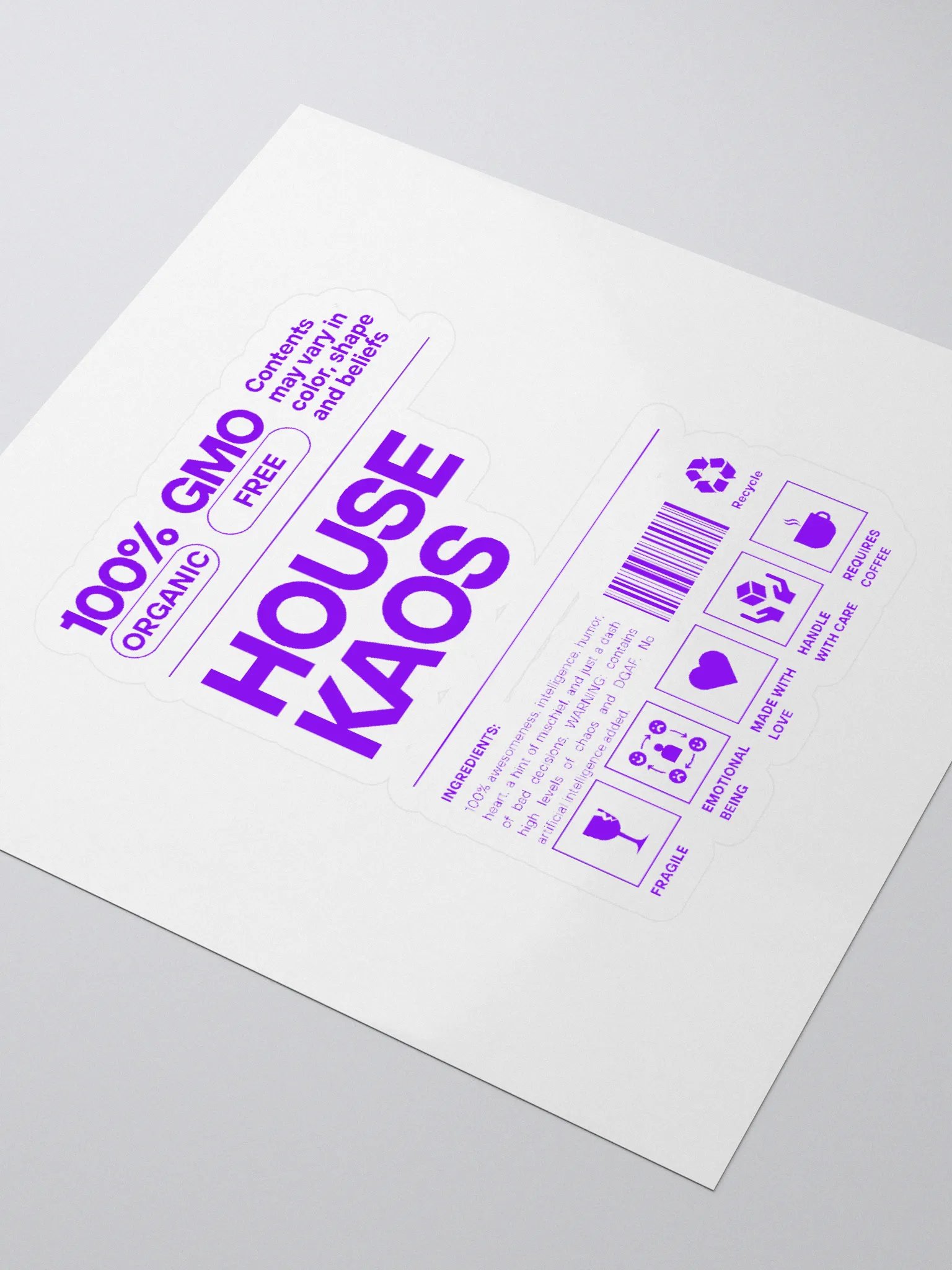 Organic Kaos Iconic Stickers product image (3)