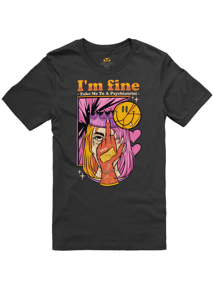 Bold & Edgy Middle Finger Crown Graphic T-Shirt product image (1)