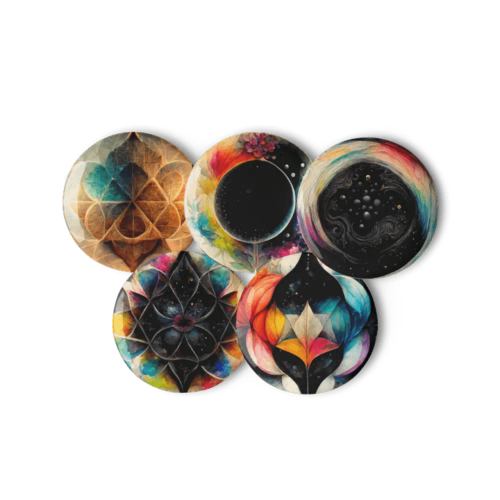 Cosmic Kaleidoscope Pin Buttons Set product image (3)