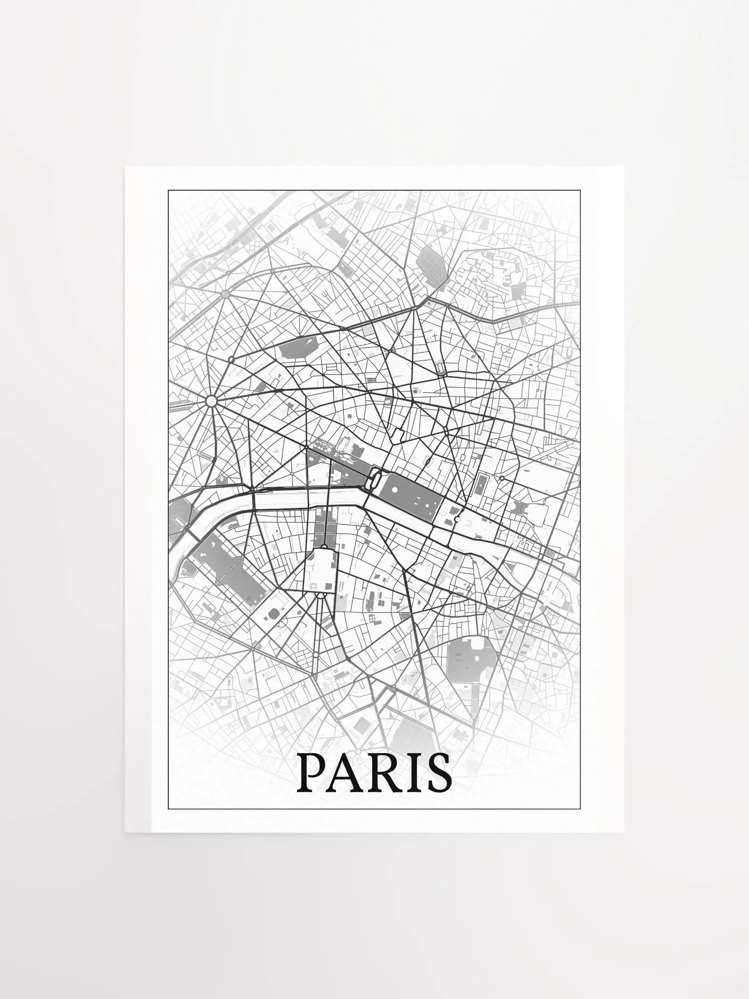 Paris, France, city map print product image (1)