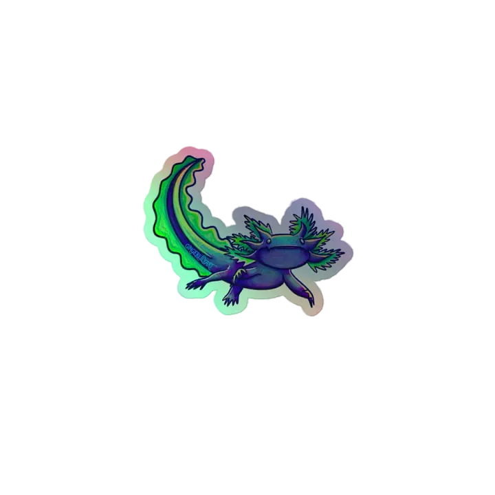 blue axolotl sticker product image (1)
