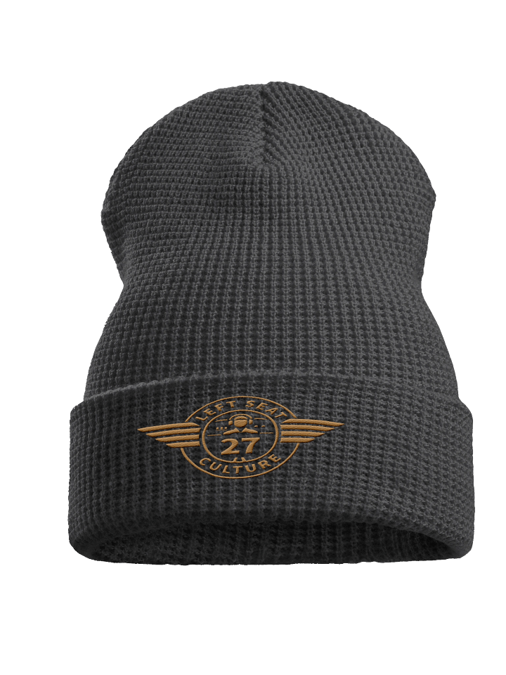 Left Seat Culture Beanie - Grey / Gold product image (1)