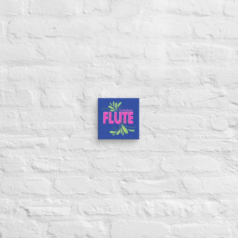 Flute Flourish Wall Canvas- Contrabass (Royal Blue) product image (2)