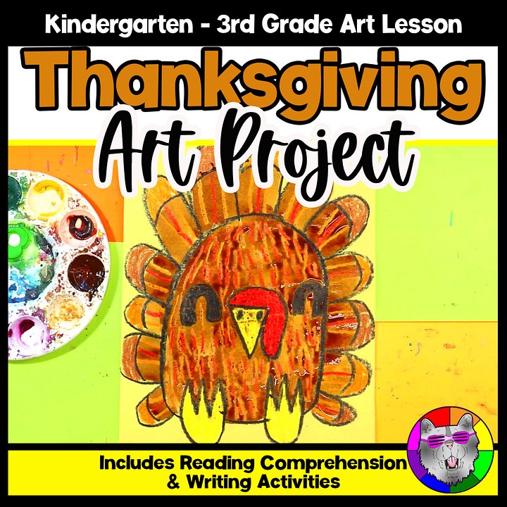 Thanksgiving Art Project Turkey Art Lesson Thanksgiving Art Activity K to 3 product image (1)