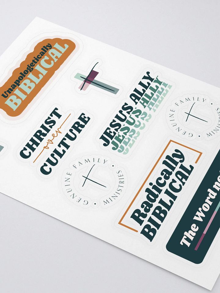 GFM Stickers - One 8.5 x 11 Sheet (9 stickers) product image (2)