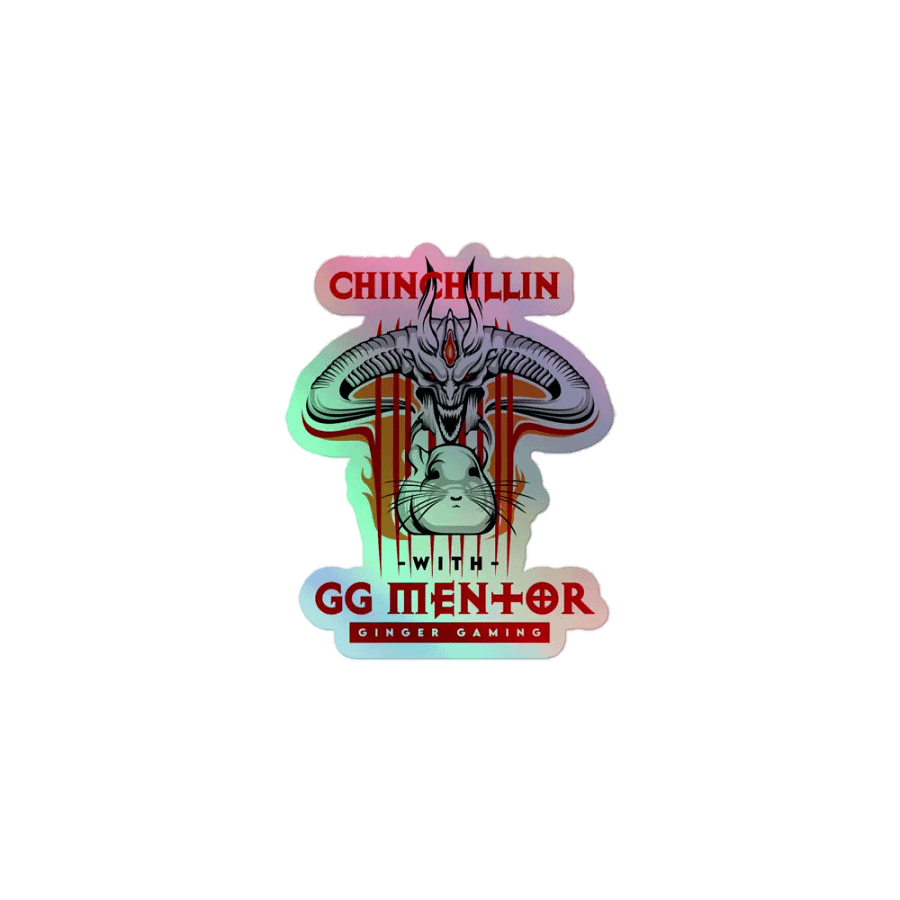 Chinchillin With GGMentor Holographic Sticker product image (1)