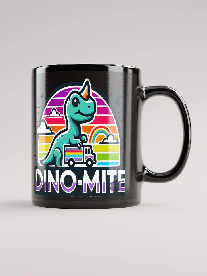 DINO-MITE Black Glossy Mug product image (1)