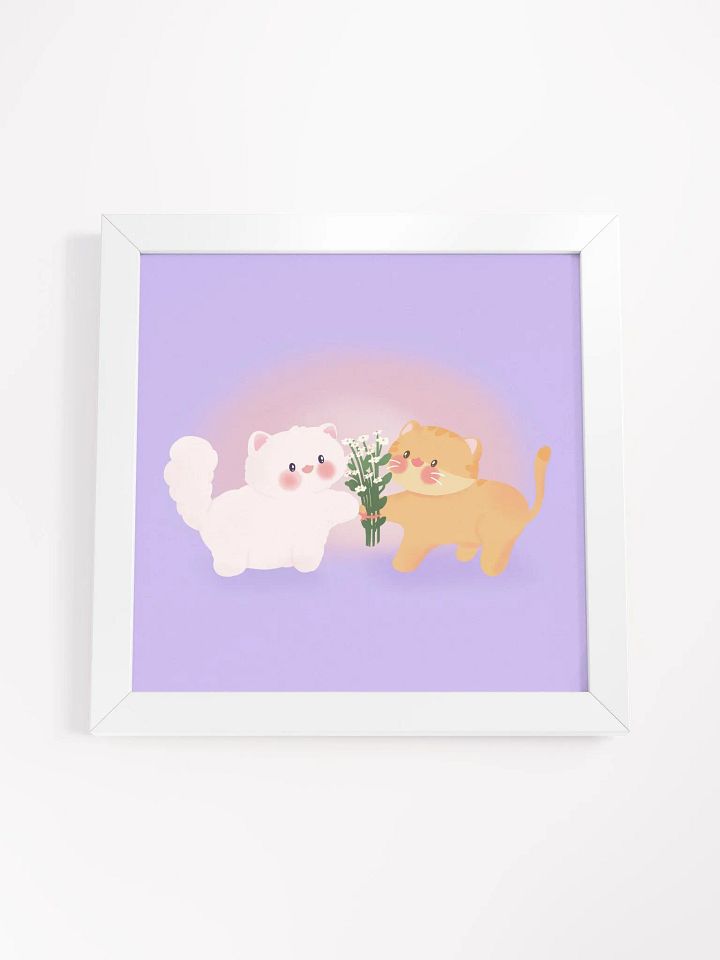 Daisies for you, Cat duo Framed Poster product image (1)