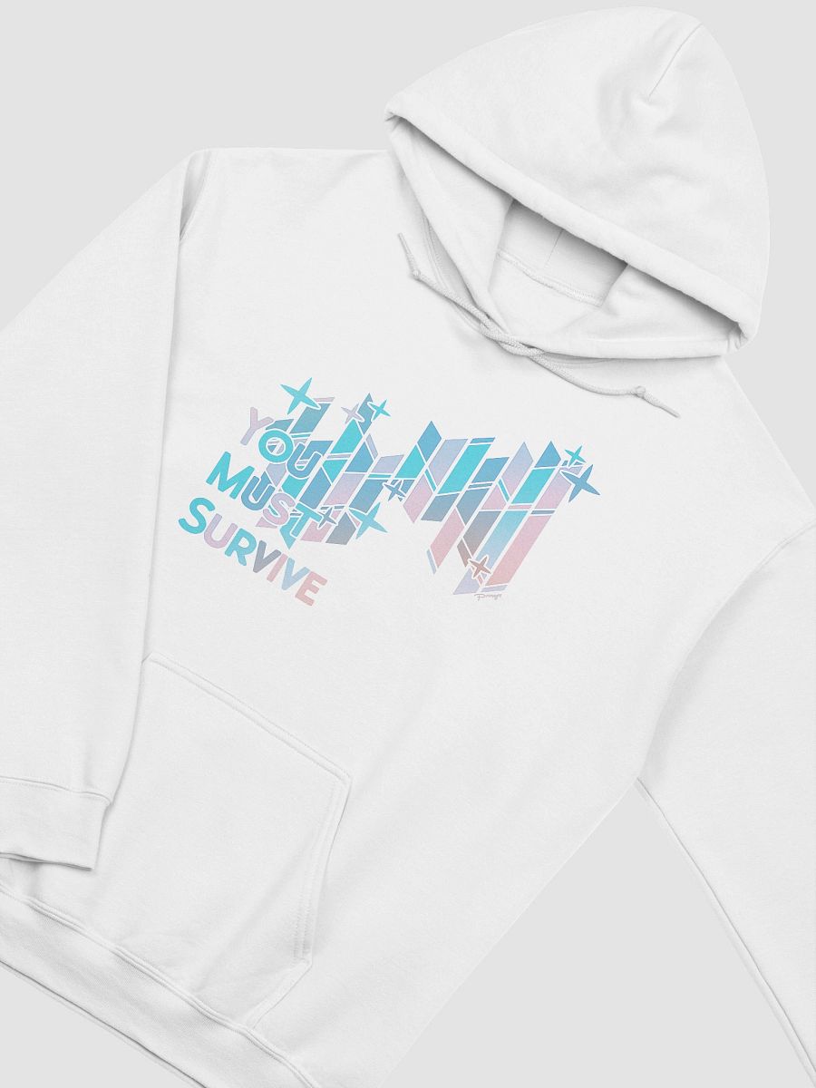 "YOU MUST SURVIVE" Stained Glass Hoodie (White) product image (3)