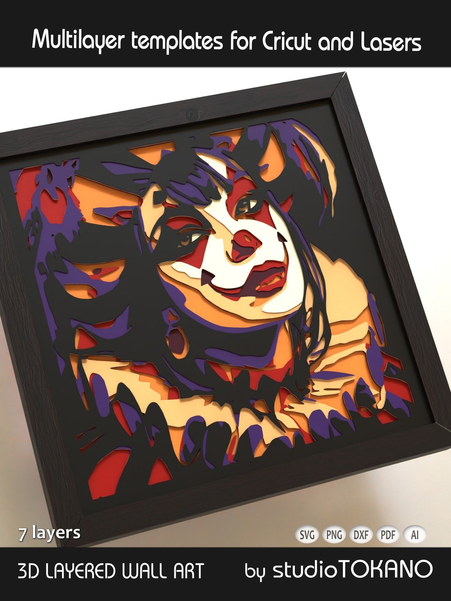 Harlequin 3D Shadow Box SVG product image (6)