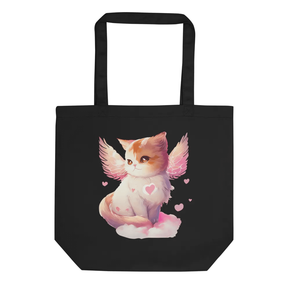 Whimsical Kitten Angels Organic Tote Bag product image (3)