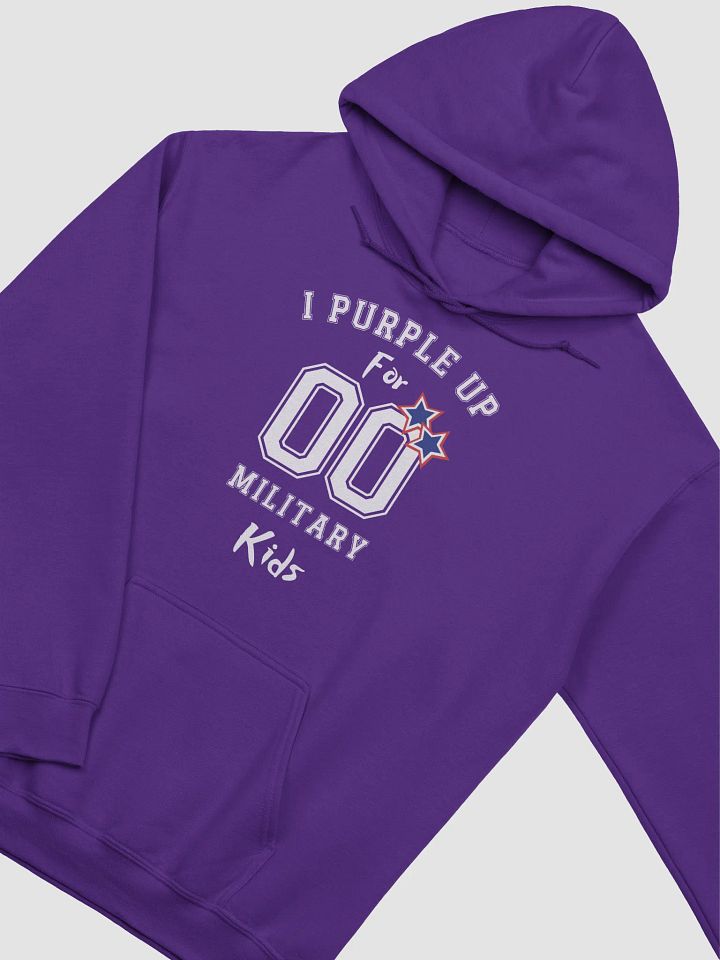 Purple Up For Military Child Month Hoodie For Men And Women With Red White And Blue Stars product image (2)
