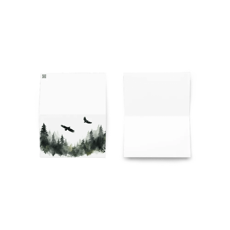 All-Occasion Greeting Card: Hovering Crows Over Spruce Forest product image (3)