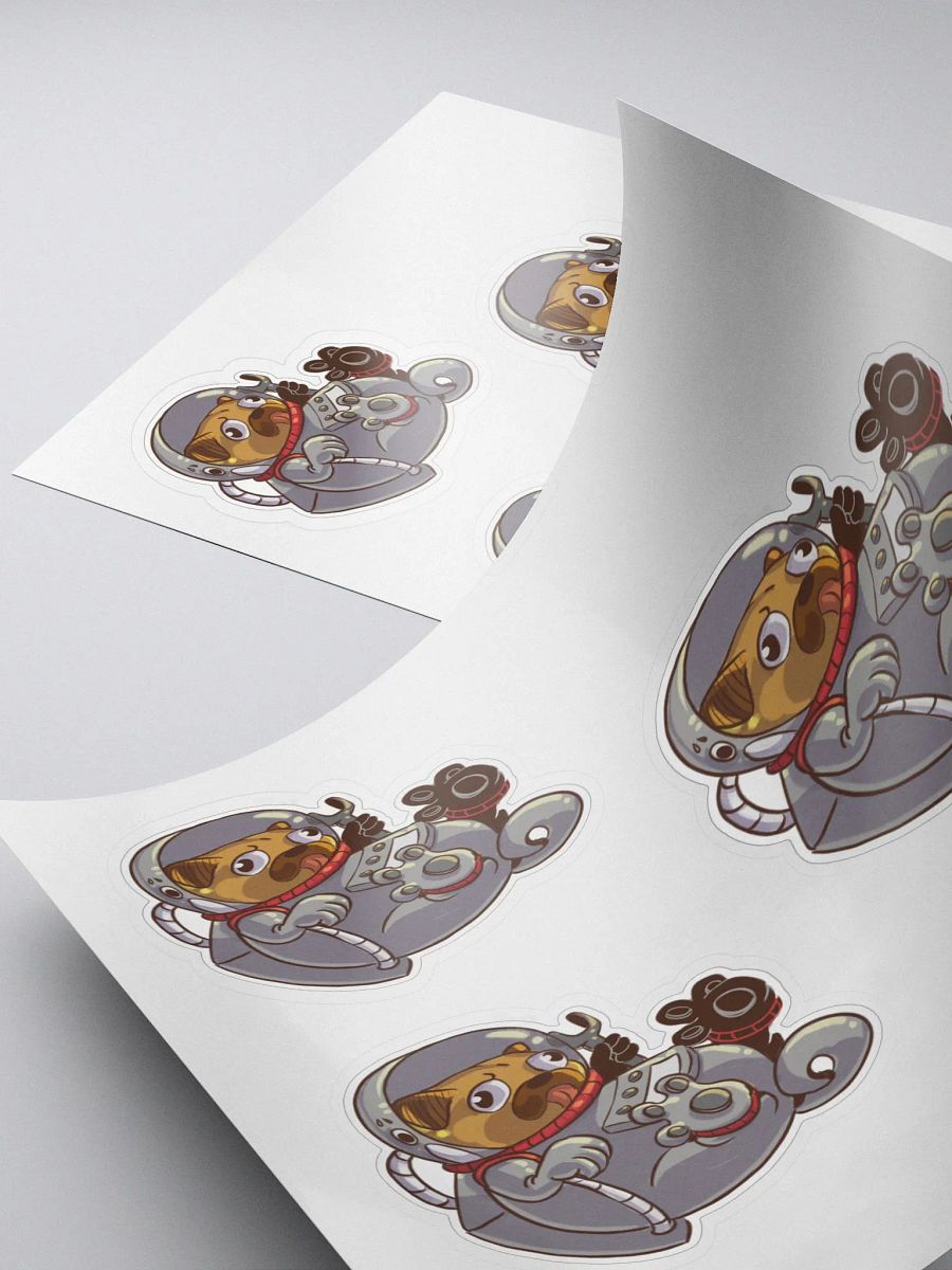 Astronaut Pug Sticker - Space Dog Decal product image (4)