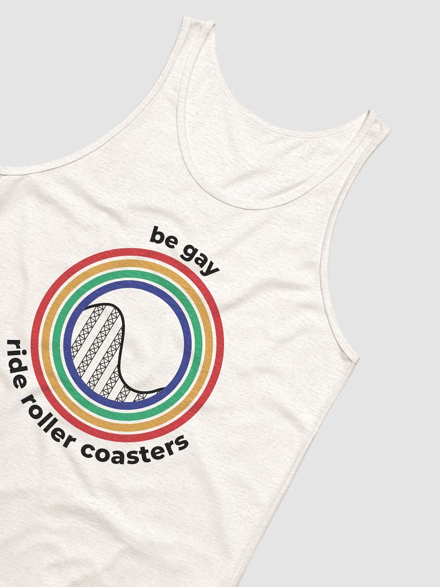 Be Gay Ride Roller Coasters Tank Top - Light product image (4)