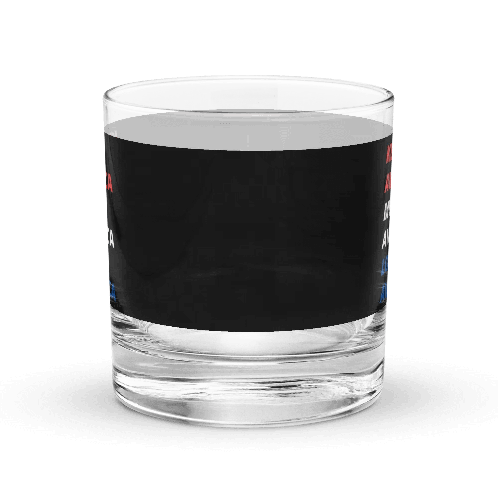 K A M A L A Red, White and Blue on Black Chromatic Rocks Glass product image (2)