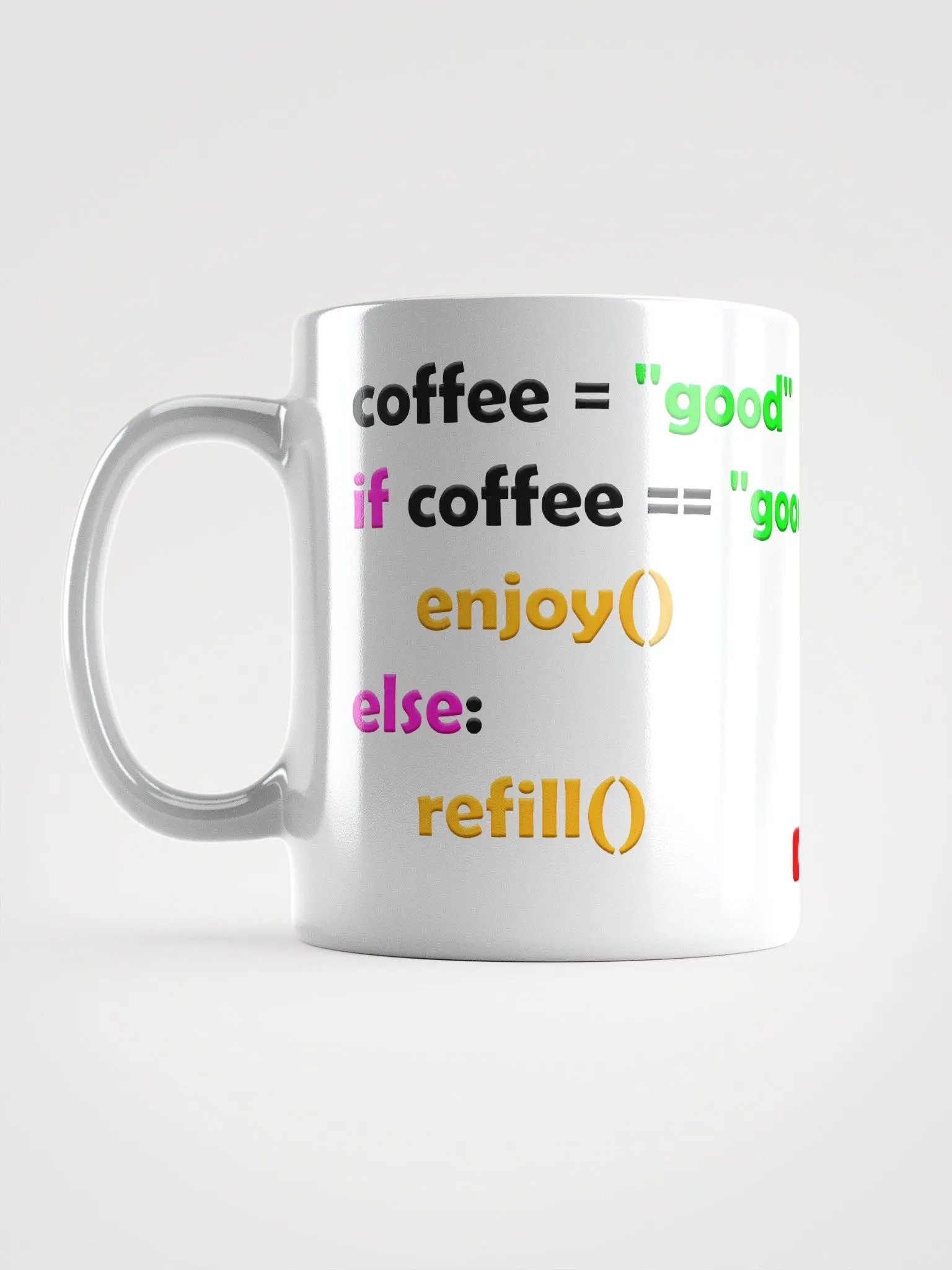White Glossy Mug - PythonCode product image (3)