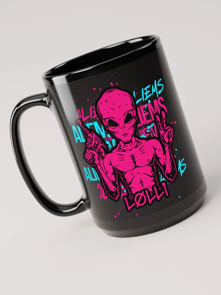 The ALIEM INVASION! Black Lolli! 15 oz. Mug product image (1)