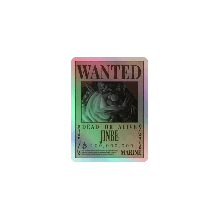 Jinbe Wanted Holographic Sticker Sheet product image (6)