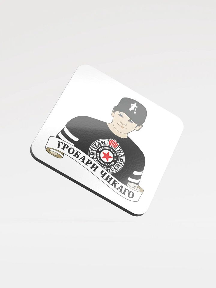 Grobari Čikago KK Partizan Glossed Cork Coaster product image (1)