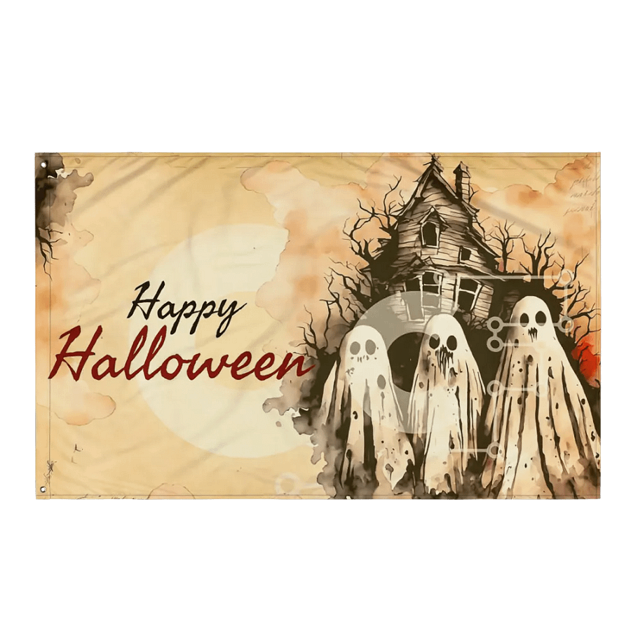 Pastel Ghosts Spooky Halloween Flag product image (3)