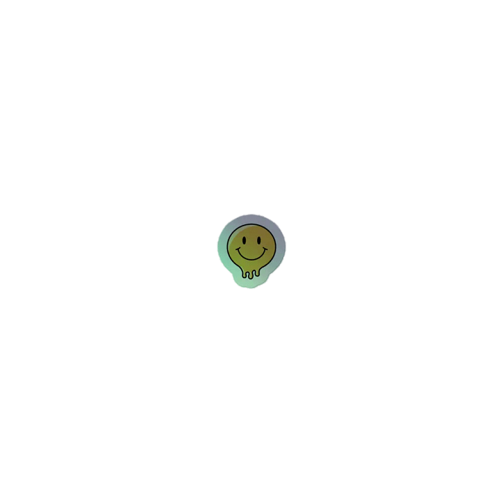 Melting Smiley Holographic Sticker Set product image (1)