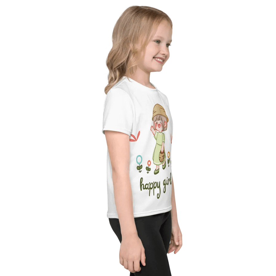 Happy Girl All-Over Print Kids T-Shirt product image (4)