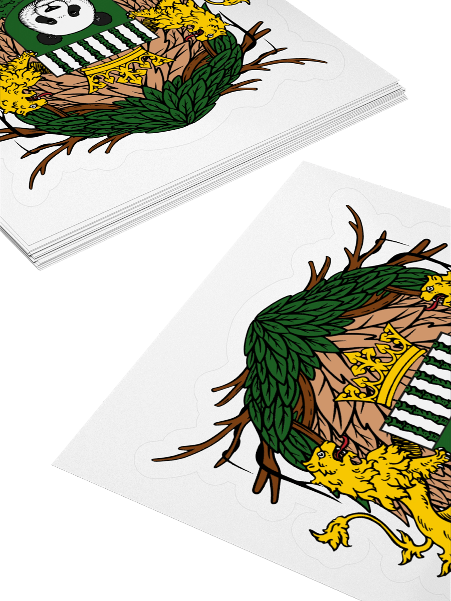 Forest Kingdom Panda Coat of Arms – Kiss Cut Sticker product image (11)