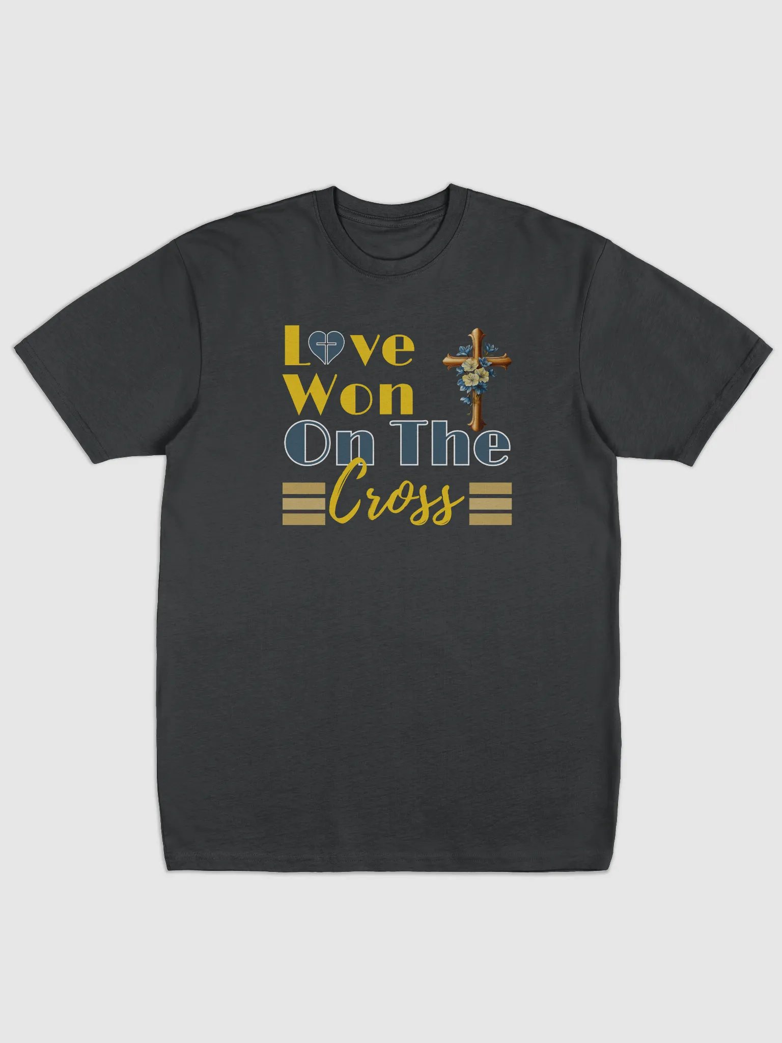 Love Won On The Cross, Christian Comfort T-Shirt product image (9)
