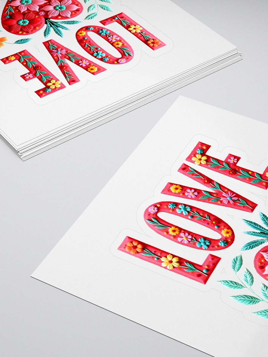Floral Love Kiss Cut Stickers product image (4)