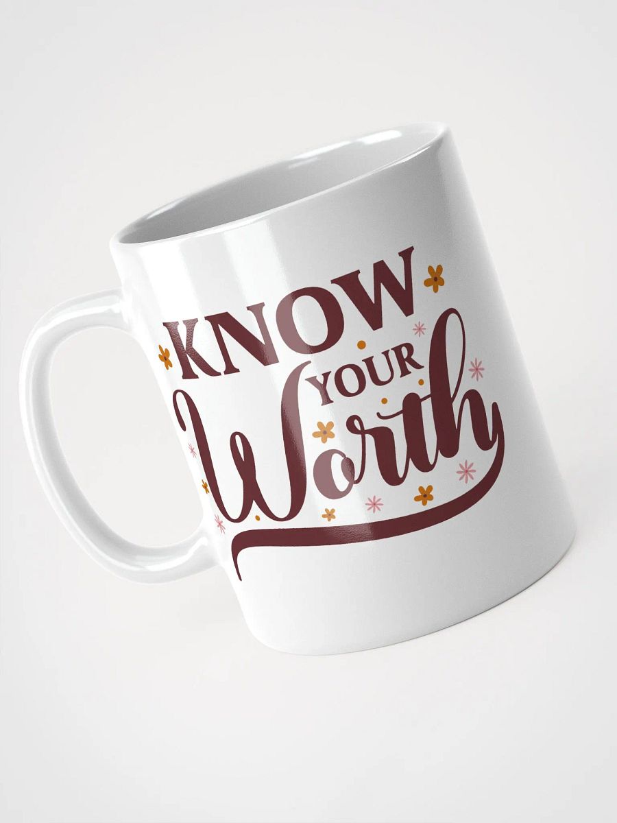 Floral Know Your Worth Mug product image (3)